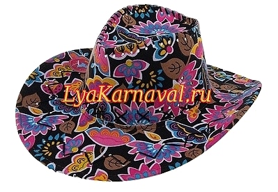 шляпа "Ковбой" цветная.
