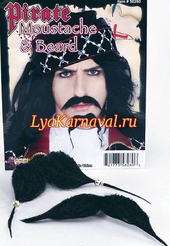 борода и усы Джека Воробья